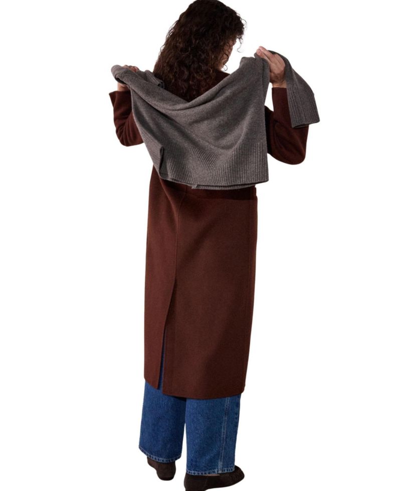 Women's Double-Breasted Midi Relaxed Coat
