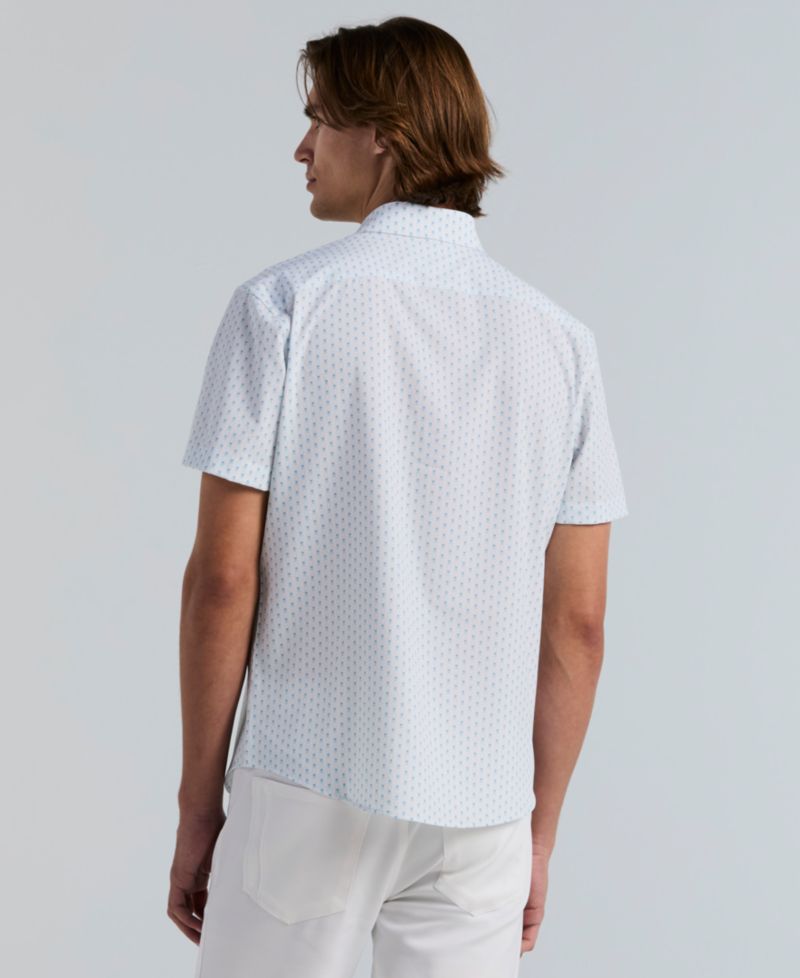 Men's Square Stripe Print Shirt