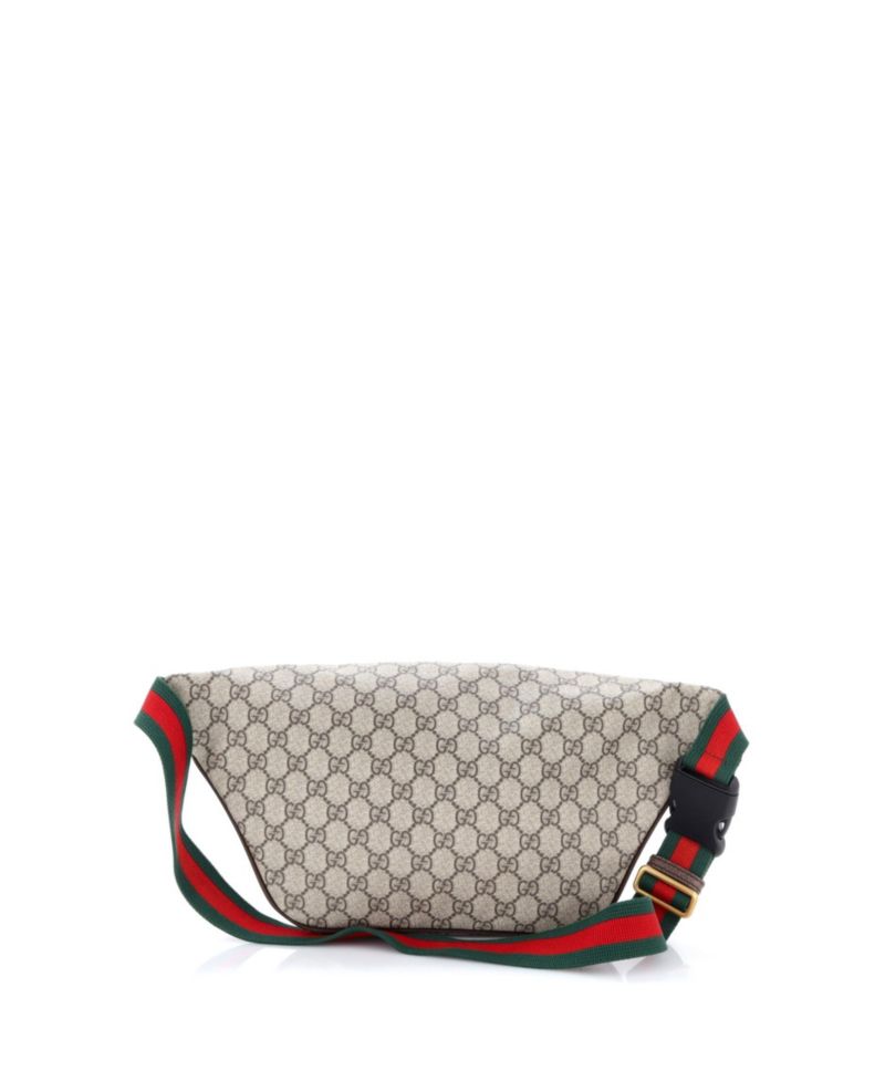 Courrier Zip Belt Bag GG Coated Canvas with Applique