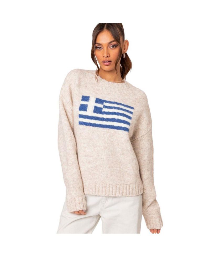 Women's Greece oversized chunky knit sweater