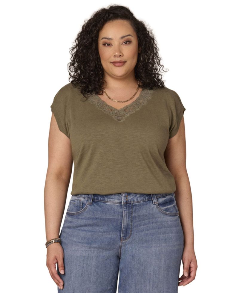 Plus Size V-Neck Sweater Top