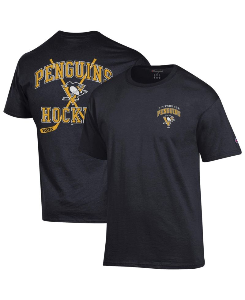 Men's Pittsburgh Penguins Stick With It Jersey Oversized-Graphic Crew Neck T-Shirt