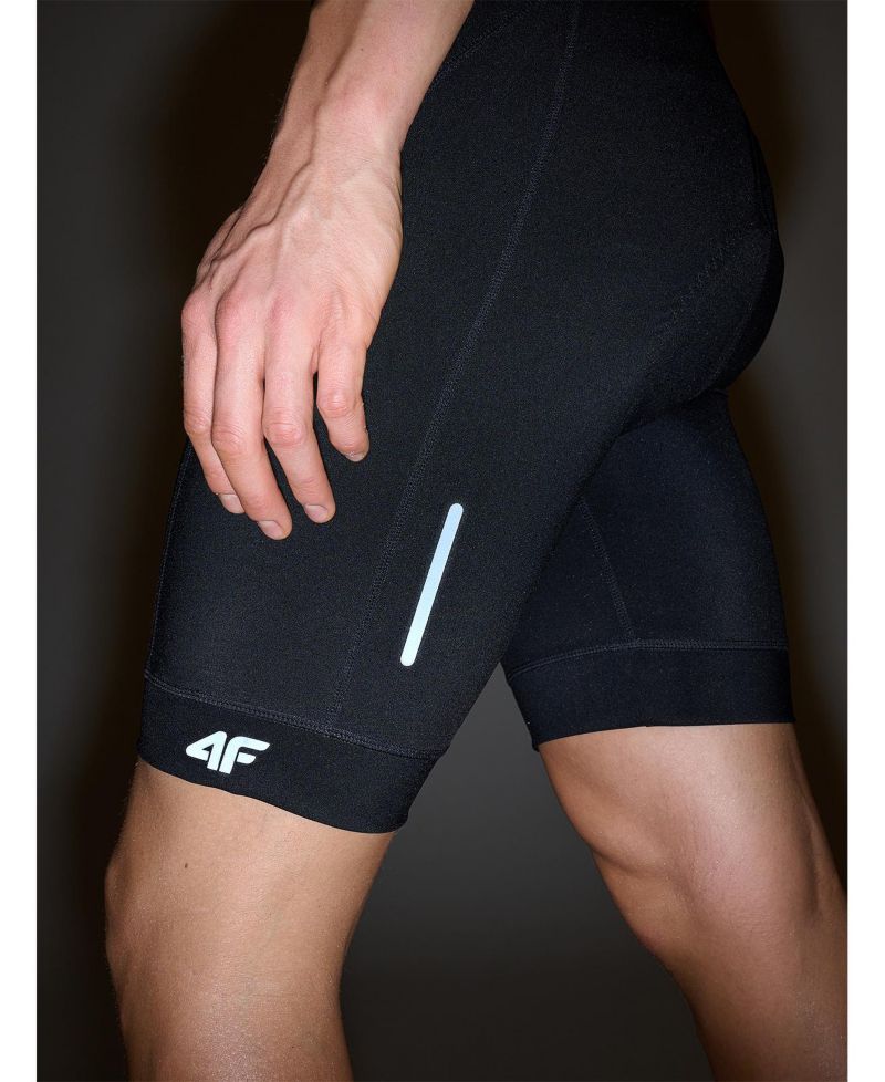 Men's Short Cycling Leggings With Gel-Foam Insert And Suspenders