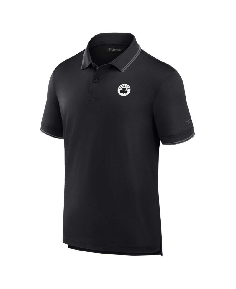 Men's Black Boston Celtics Front Office Polo Shirt