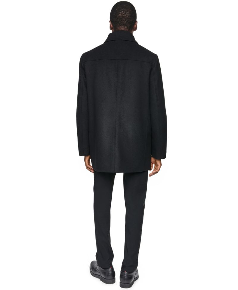 Men's Classic-Fit Wool-Blend Mid-Length Coat