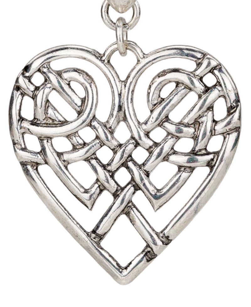 Scandinavian Knot Collection Heart Hoop Earrings