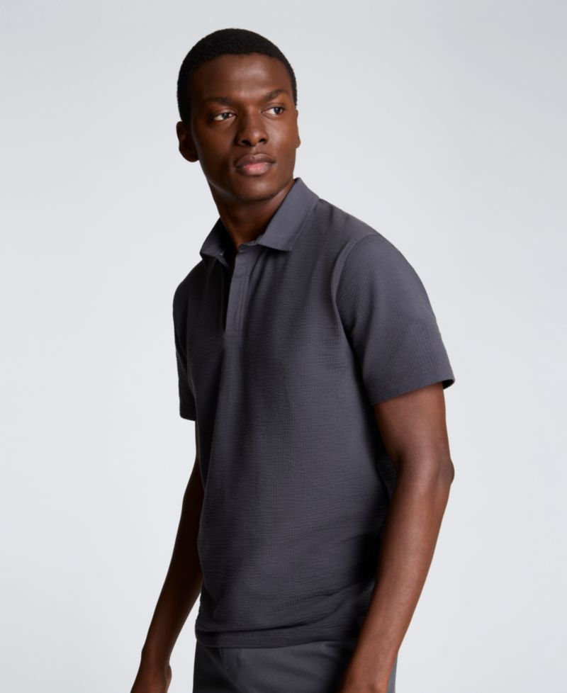 Men's Seersucker Classic-Fit Polo Shirt