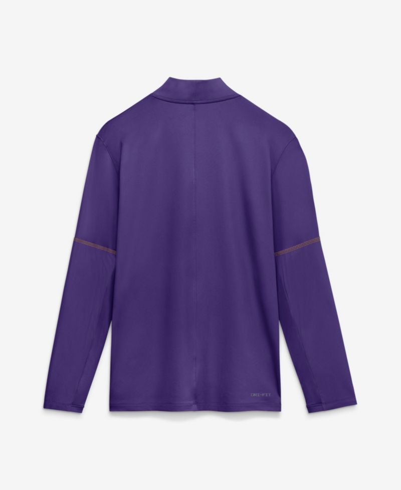 Men's Purple LSU Tigers 2026 Sideline Midweight Half-Zip Dri-FIT Pullover