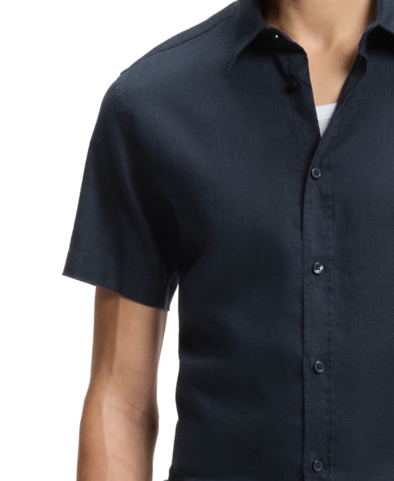 BOSS by Men's Stretch Linen Slim-Fit Shirt