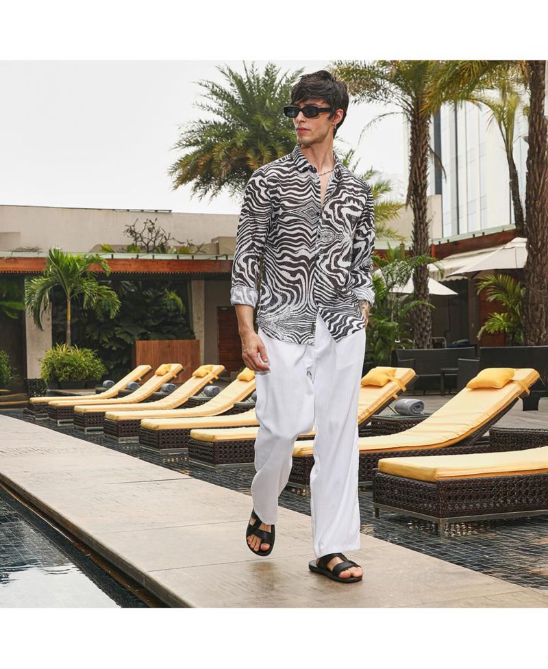 Men's Zebra-Kaleidoscopic Shirt