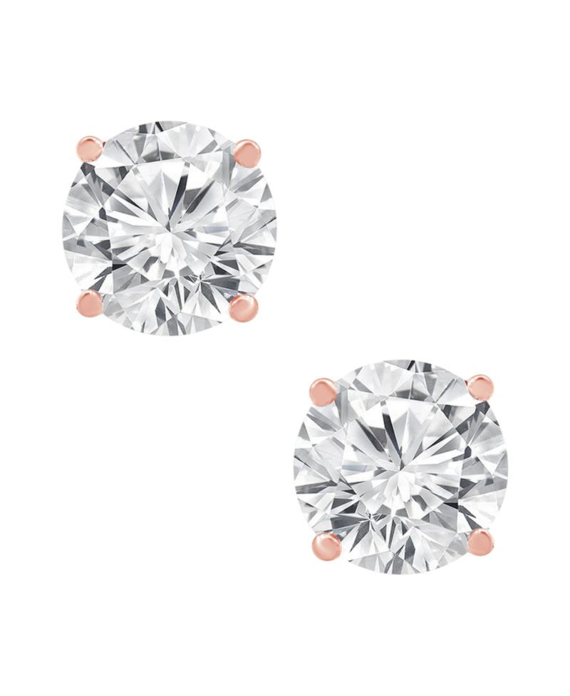 Certified Lab Grown Diamond Stud Earrings (5 ct. t.w.) in 14k White, Yellow or Rose Gold
