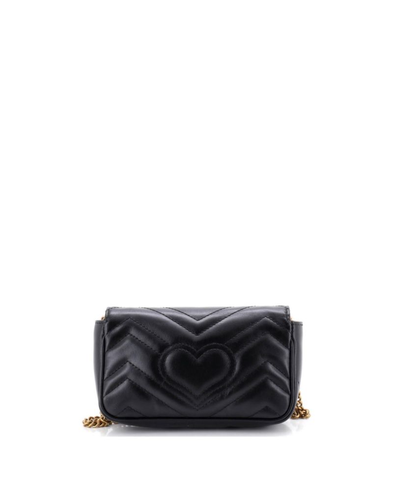 Super Mini GG Marmont Flap Bag Matelasse Leather