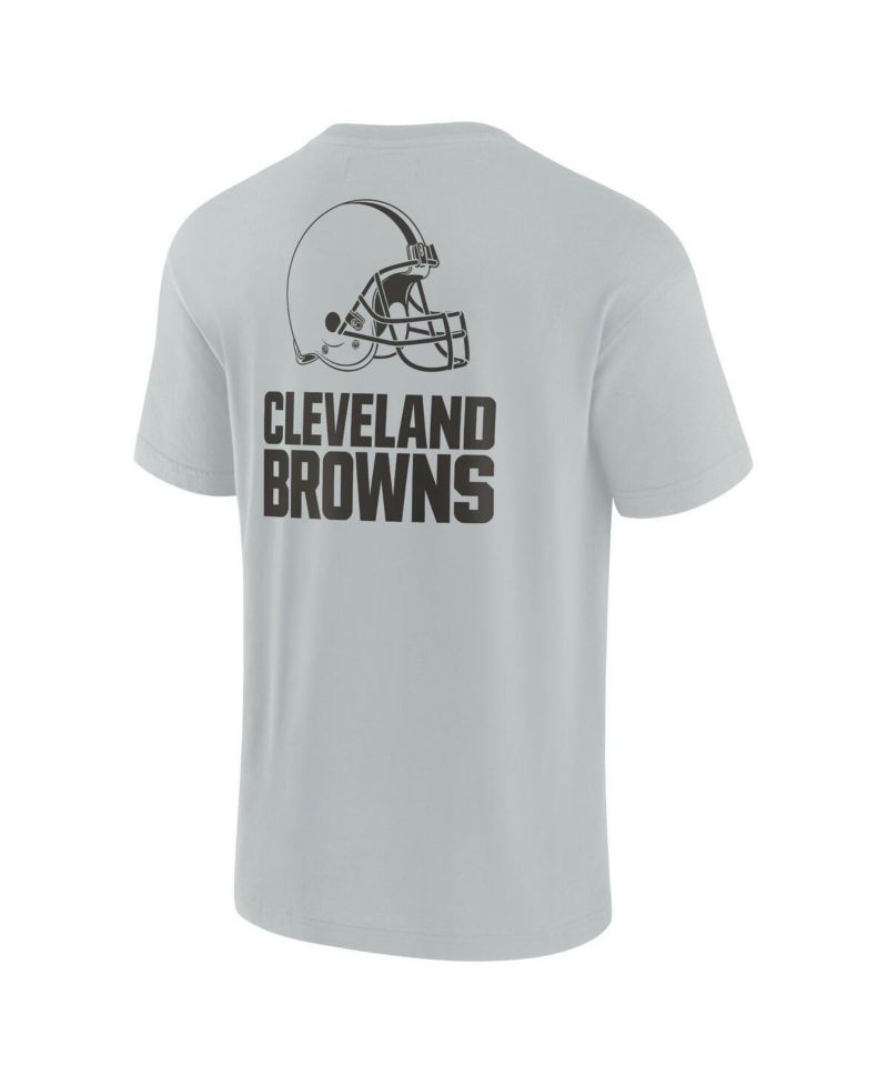 Men's and Women's Gray Cleveland Browns Super Soft Short Sleeve T-shirt
