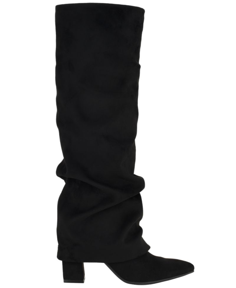 Women's Geima Tall Slouchy Foldover Block Heel Boots, Regular & Wide Calf