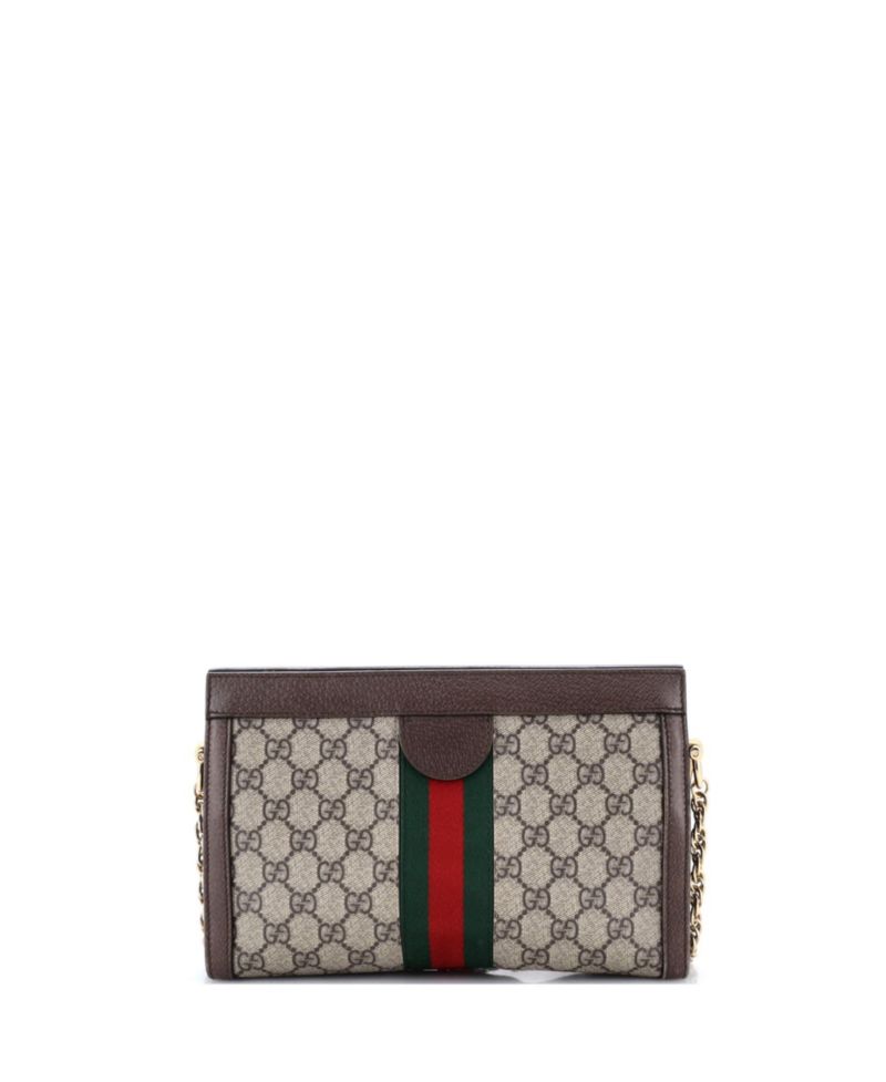 Small Ophidia Chain Shoulder Bag GG Coated Canvas