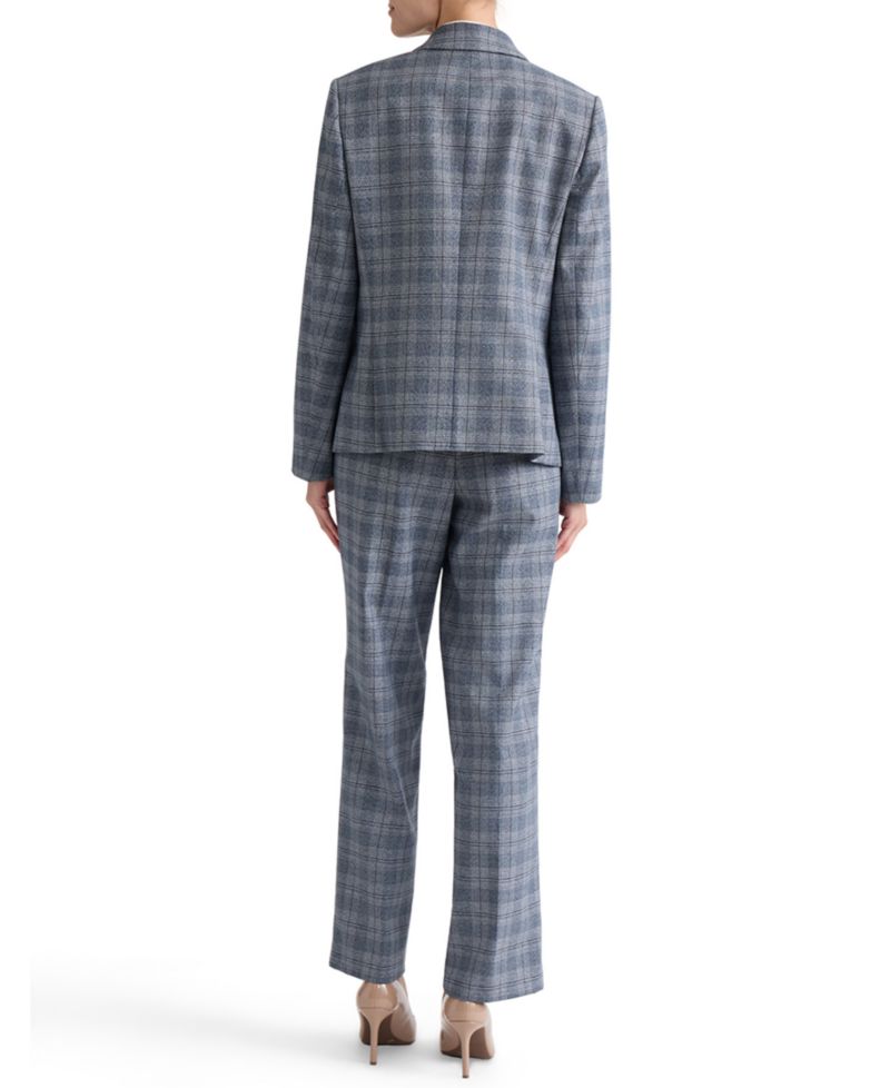 Women's Plaid Notch Collar Blazer