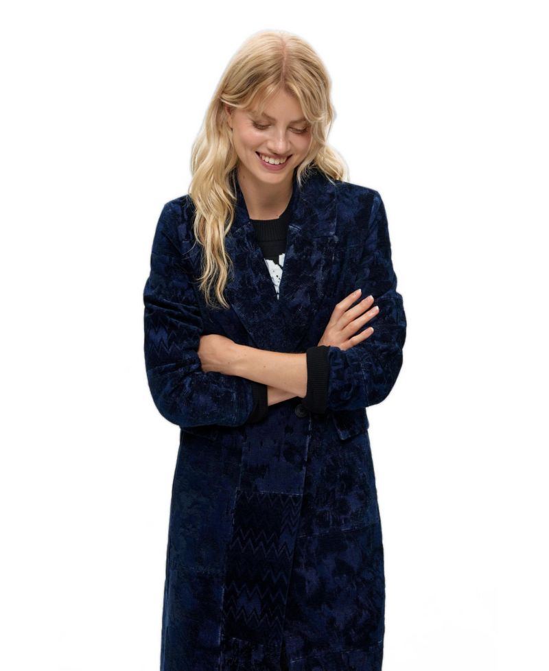Women's Straight jacquard coat