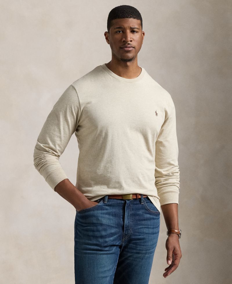 Men's Big & Tall Classic-Fit Jersey Long-Sleeve T-Shirt