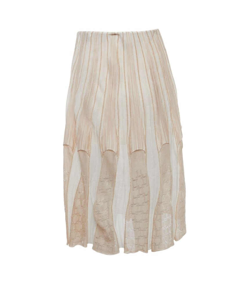 Women's Stretch Knit Flared Midi Skirt