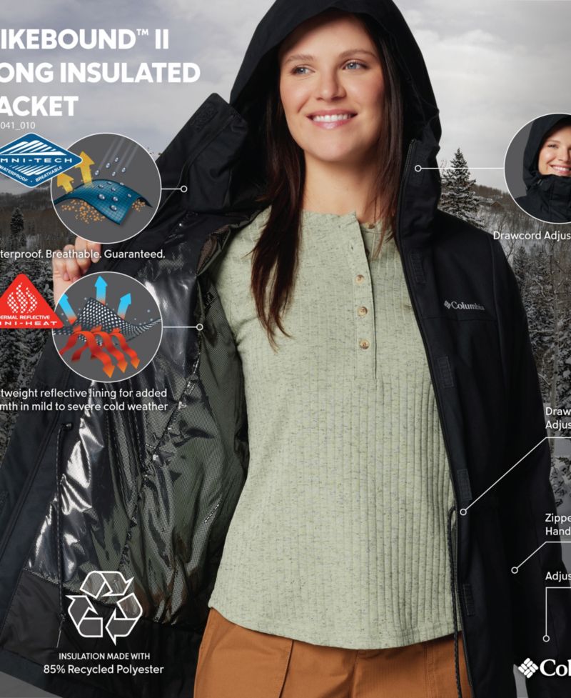 Women's Hikebound™ II Long Waterproof Insulated Hooded Jacket