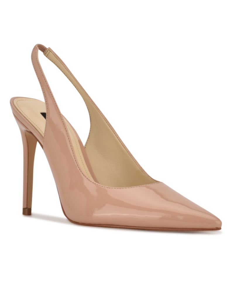 Women's Feather Slingback Stiletto Pumps