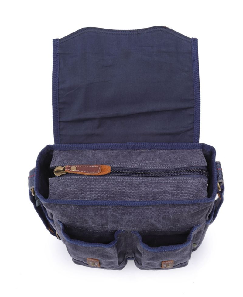 Turtle Ridge 4-Pocket Canvas Crossbody Bag