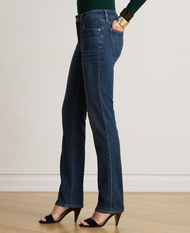 Women's Mid-Rise Slim Straight Jeans