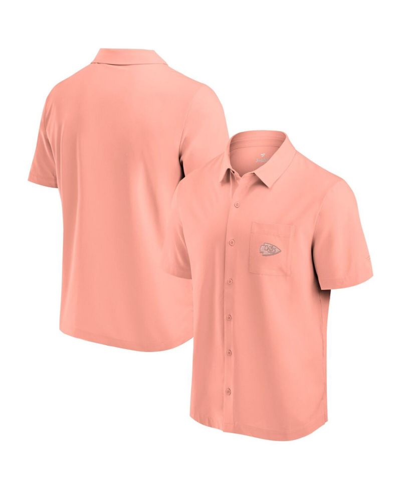 Men's Coral Kansas City Chiefs Front Office Button-Up Shirt