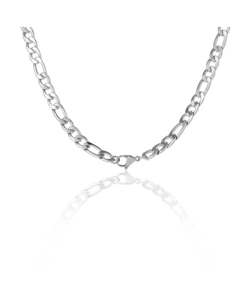 Men’s Figaro Chain Necklace, Silver-Tone 22'' Links