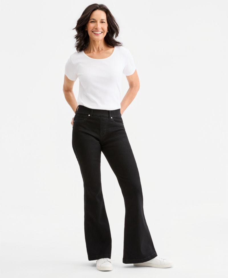Petite High-Waisted Flare Shaping Jeans