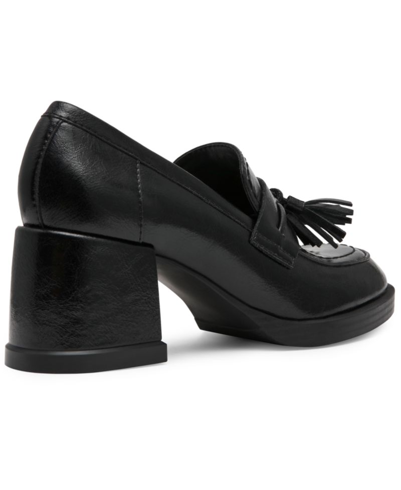 Women's Bettie Block Heel Tassel Loafer Pumps