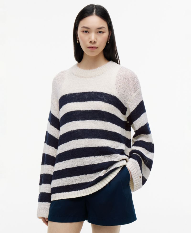 Women's Cotton Nautical Stripe Sweater