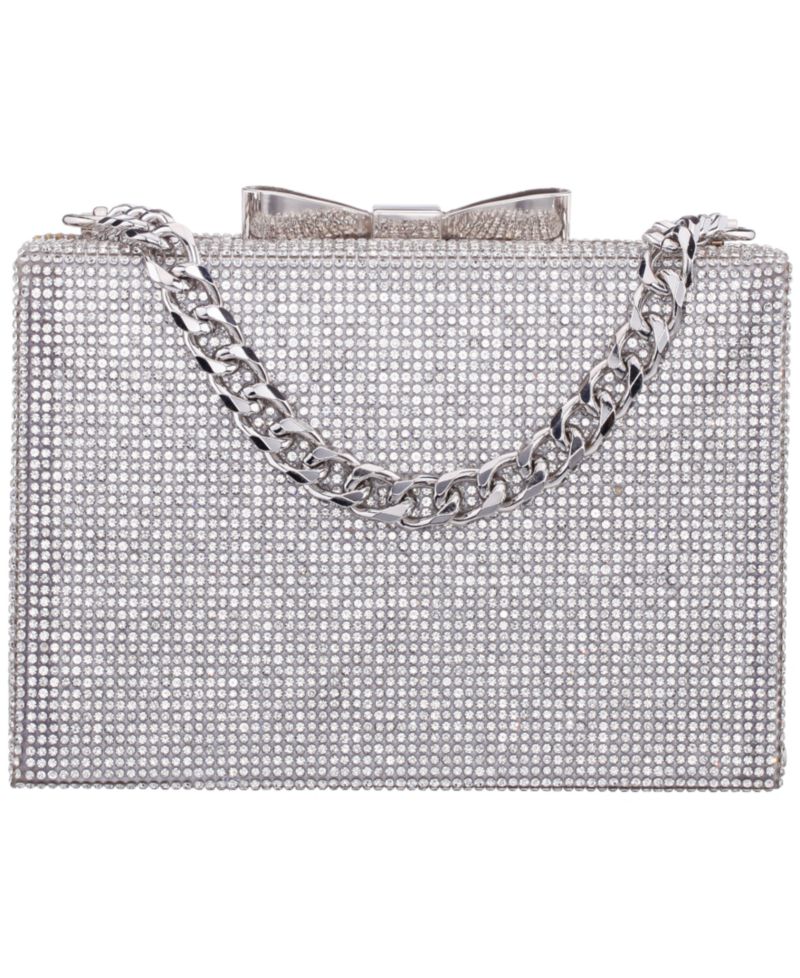 Regalo All Over Crystal Box Mini Clutch Handbag