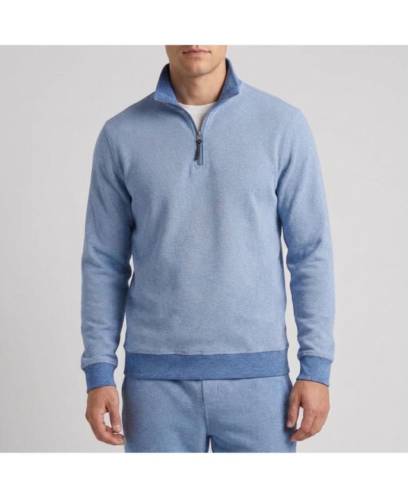 Men's Bobby Stripe Fleece Quarter Zip Sweater