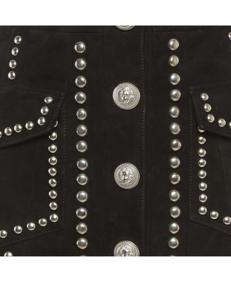 Women's Studded Suede Mini Skirt