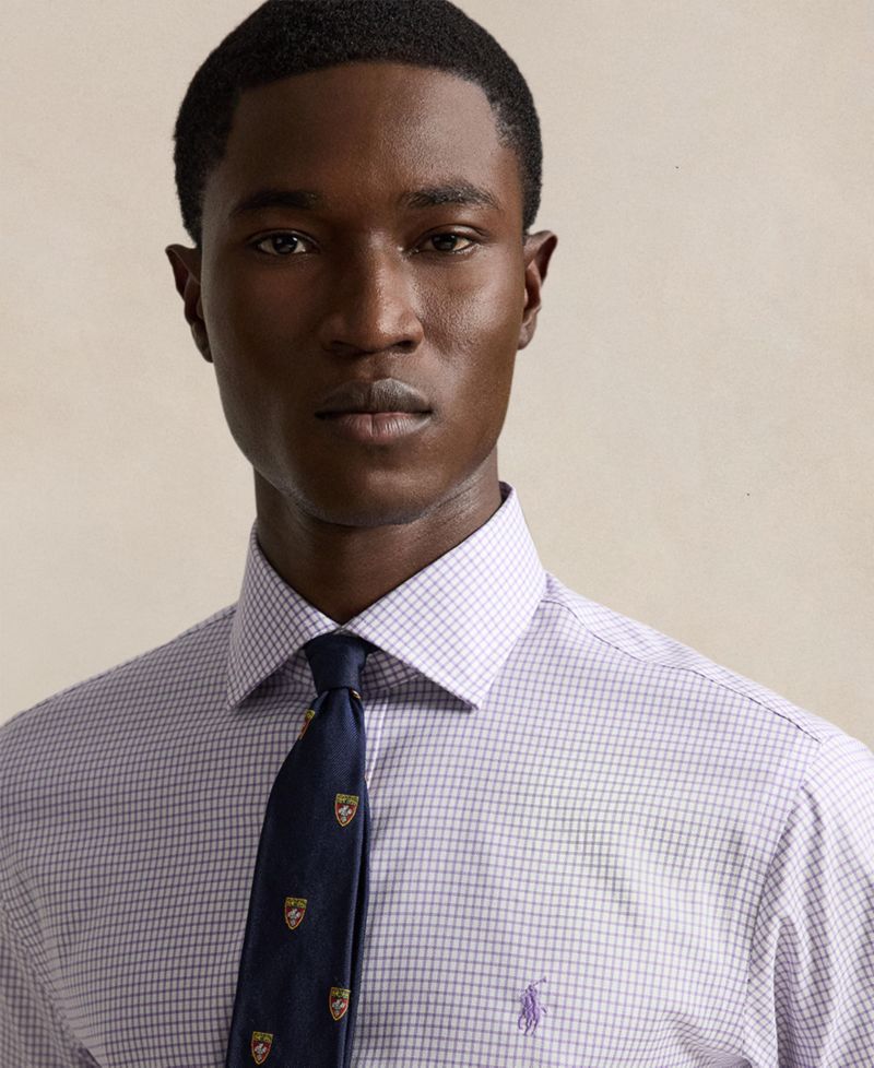 Men's Regent Checked Classic-Fit Dress Shirt