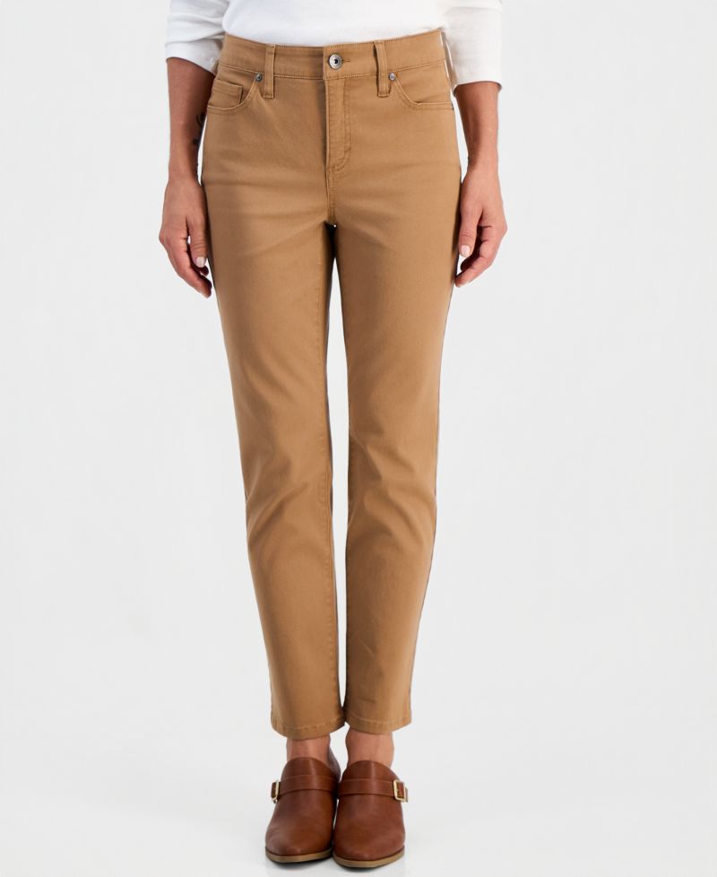 Petite High Rise Natural Straight-Leg Jeans