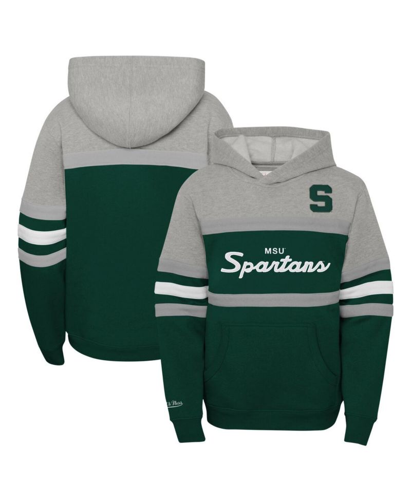 Big Boys and Girls Green Michigan State Spartans Head Coach Hoodie