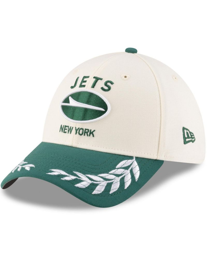 Men's Cream/Green New York Jets 2025 NFL Draft 39THIRTY Flex Hat