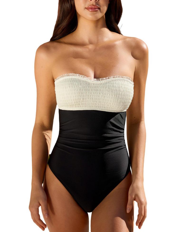 Women's Smocked One-Piece Swimsuit