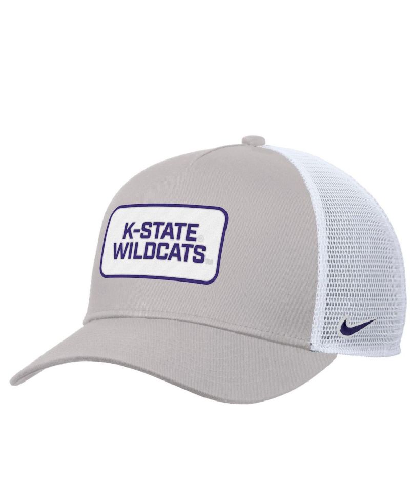 Men's Pewter Kansas State Wildcats 2025 On-Field Rise Trucker Performance Adjustable Hat