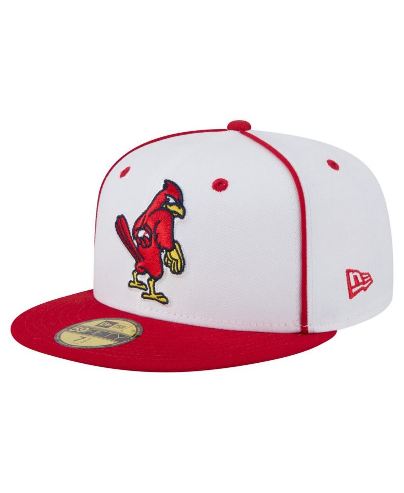 Men's White/Red Memphis Redbirds Authentic Collection 59FIFTY Fitted Hat