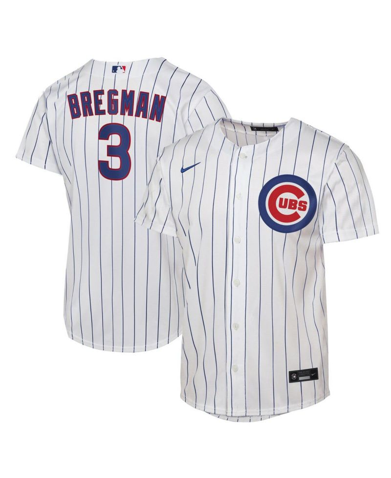 Big Boys and Girls Alex Bregman White Chicago Cubs Home Replica Jersey