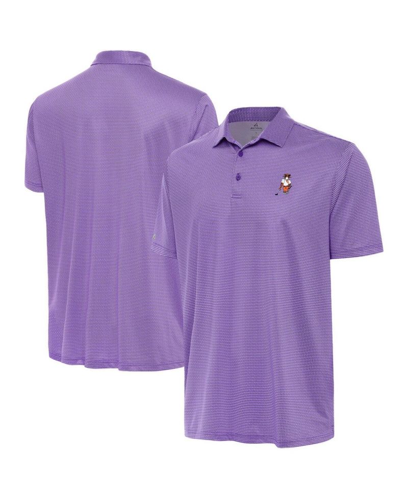 Men's Purple Clemson Tigers Golfer Rings Tribute Polo Shirt