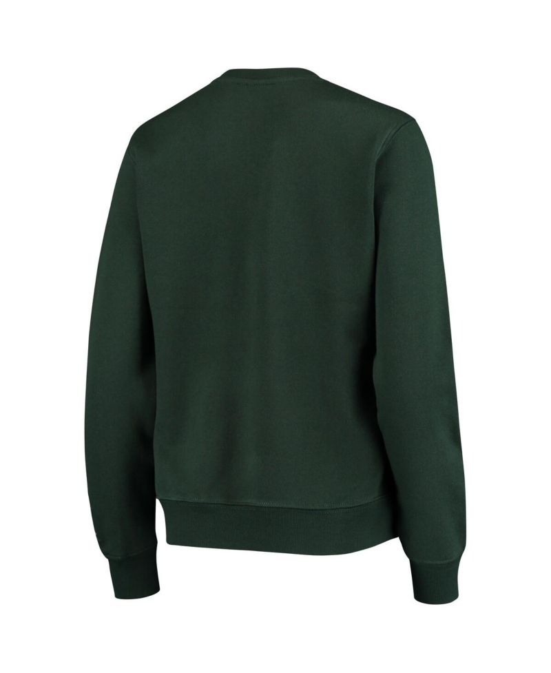 Women's Green Michigan State Spartans Campanile Pullover Sweatshirt