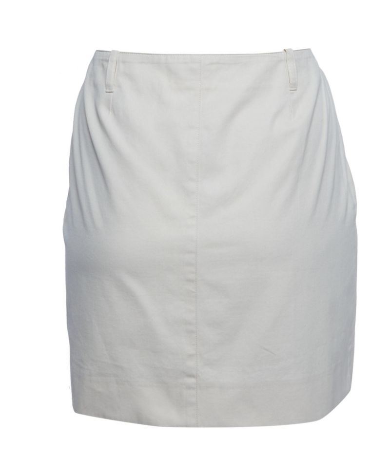 Women's Cream Twill Mini Skirt