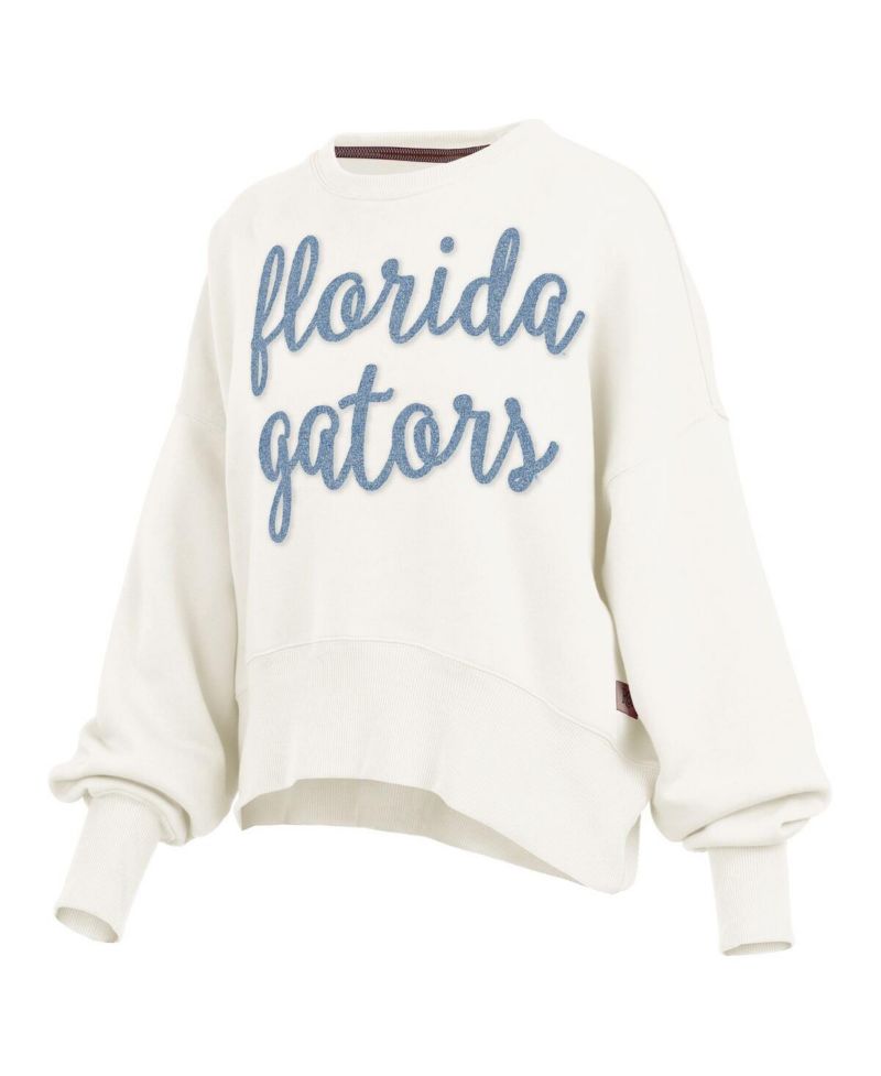 Women's Cream Florida Gators Chelsea Oversized Pullover Sweatshirt