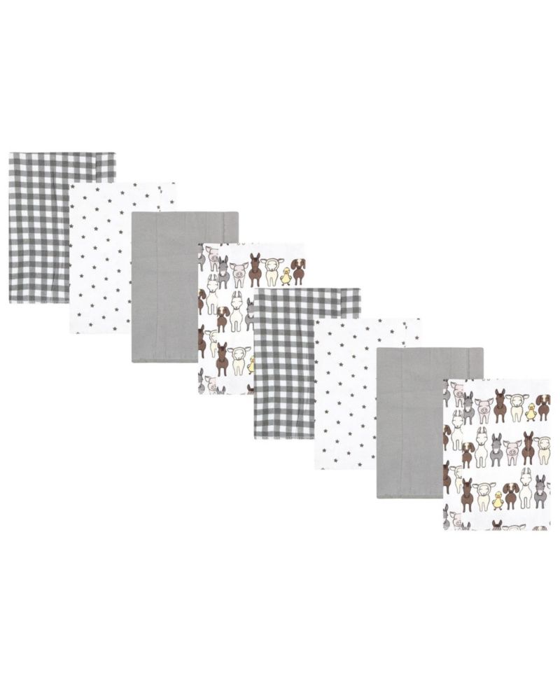 Unisex Soft Flannel Cotton Blend Burp Cloths Bundle