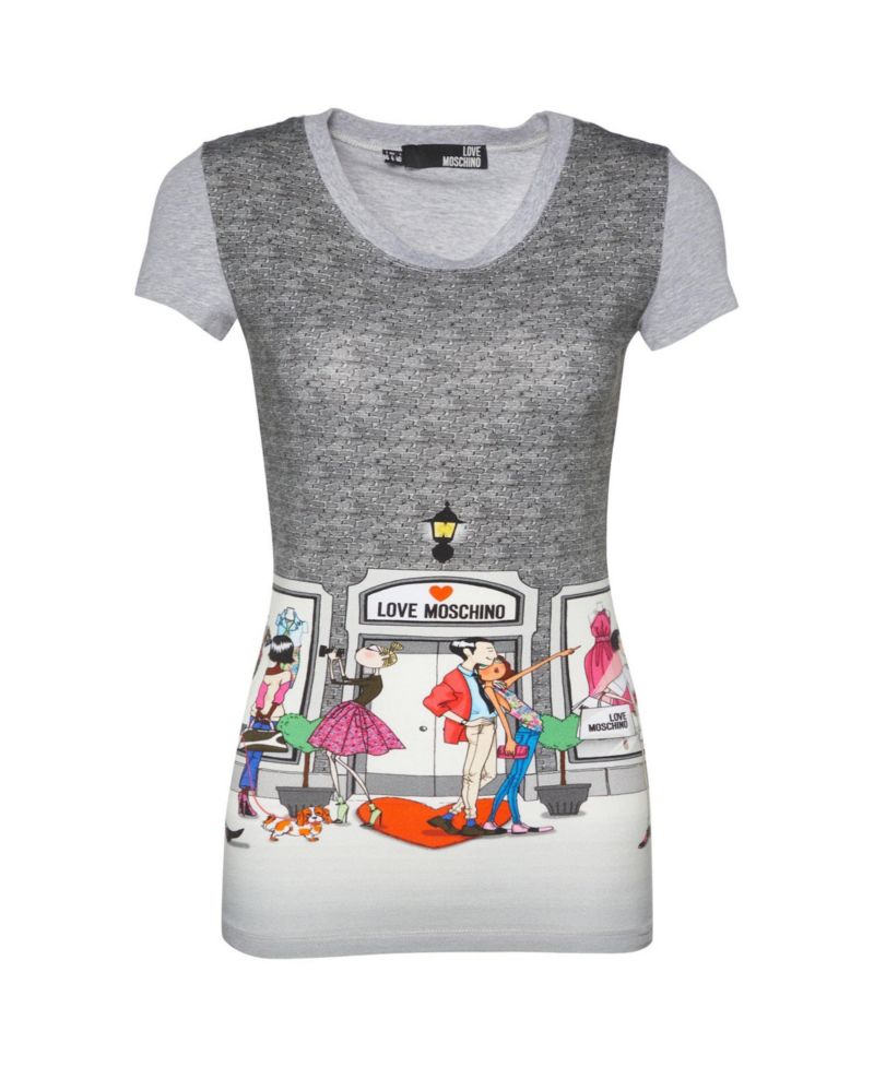 Women's Boutique Scene Graphic Cotton T-Shirt