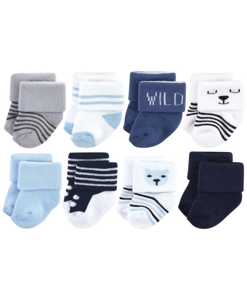 Baby Boys Hudson Cushioned Terry 8-Pair Sock Set